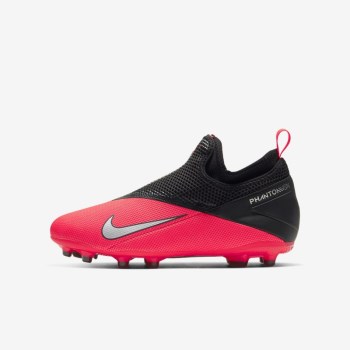 Nike Jr. Phantom Vision 2 Academy Dynamic Fit MG - Nagyobb Gyerek Focicipő - Piros/Fekete/Fekete/Met